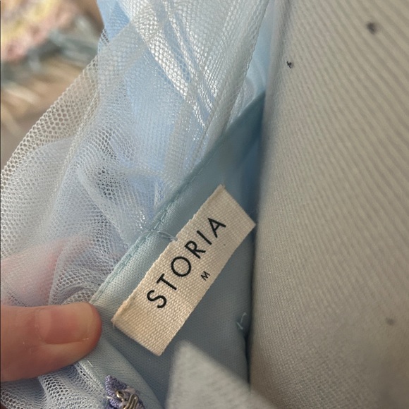 Layered Blue and Purple Tulle Dress - Picture 2 of 5